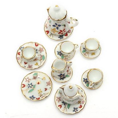 Picture of 1:12 Mini Dollhouse Furniture Accessories Colorful TeaSet 15