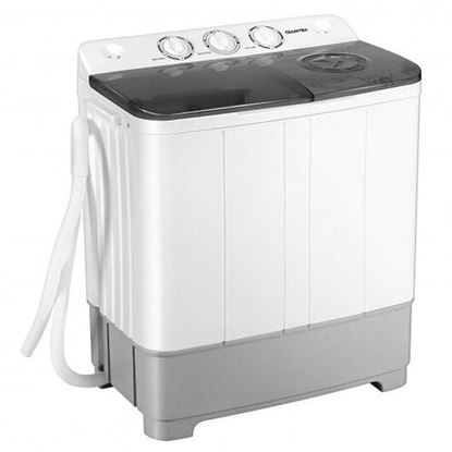 图片 2-in-1 Portable Washing Machine and Dryer Combo-Gray - Color: Gray