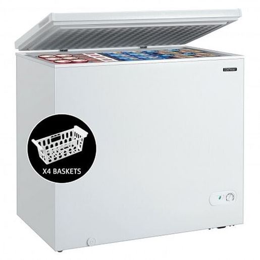 Image sur Chest Freezer 7.0 Cu.ft Upright Single Door Refrigerator with 4 Baskets-White - Color: White