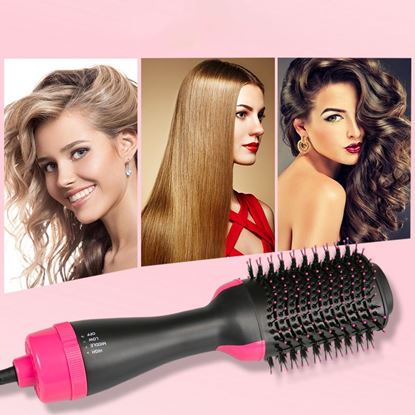 Picture of Professional One Step Hair Dryer brush volumizer 2 in 1 straightener and curler Hot Air Curling iron Rotating Rollers Comb