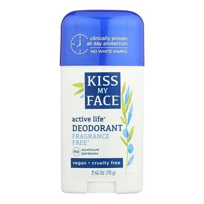 Picture of Kiss My Face Deodorant Natural Active Life Fragrance Free Natural Active Life Aluminum Free - 2.48 oz