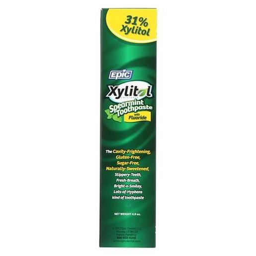 Picture of Epic Dental - Xylitol Toothpaste with Fluoride - Spearmint - 4.9 oz