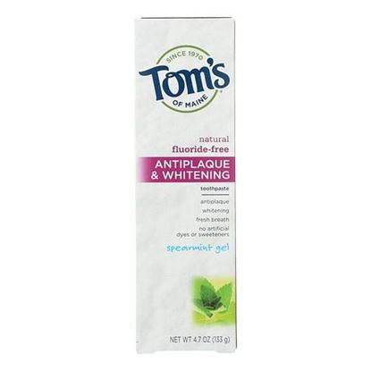 Picture of Tom's of Maine Antiplaque and Whitening Toothpaste Spearmint Gel - 4.7 oz - Case of 6