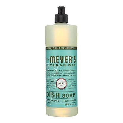 Picture of Mrs. Meyer's Clean Day - Liquid Dish Soap - Basil - Case of 6 - 16 oz