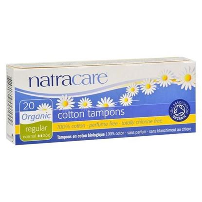 Picture of Natracare 100% Organic Cotton Tampons Regular - 20 Tampons