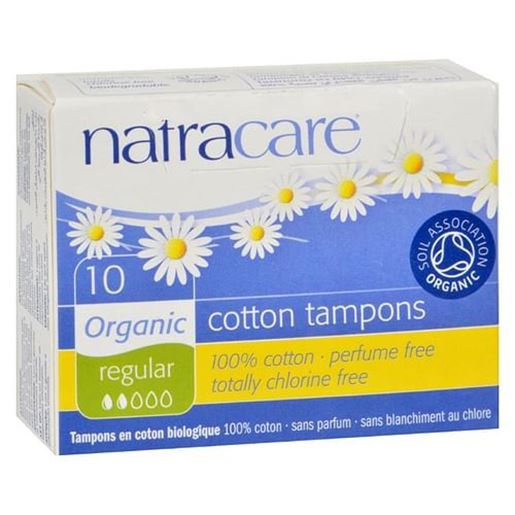 Picture of Natracare 100% organic cotton Tampons - Regular - 10 Pack