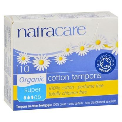 Picture of Natracare 100% organic cotton Tampons - Super - 10 Pack