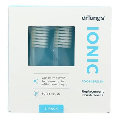 图片 Dr. Tung's Ionic hyG Replacement Brush Heads - Soft - Case of 6 - 2 Pack