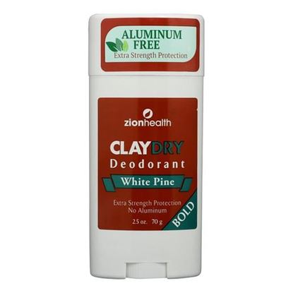 Изображение Zion Health Claydry Silk Deodorant - White Pine - 2.5 oz