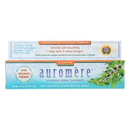 Picture of Auromere Toothpaste - Licorice - Case of 1 - 4.16 oz.