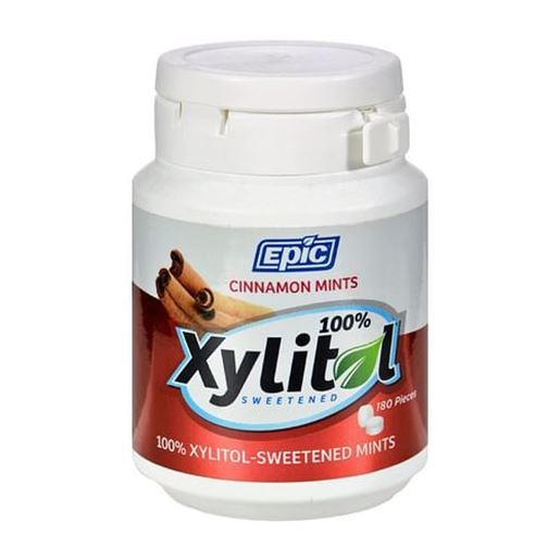 Picture of Epic Dental - Xylitol Mints - Cinnamon Xylitol Bottle - 180 ct