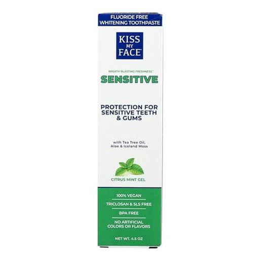 Picture of Kiss My Face Toothpaste - Sensitive - Fluoride Free - Gel - 4.5 oz