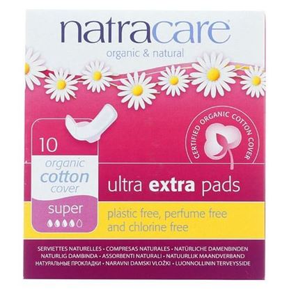 Picture of Natracare  Ultra Extra Pads w/wings - Super - 10 Count