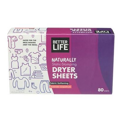 Picture of Better Life Dryer Sheets - Lavender & Grapefruit - Case of 6 - 80 count