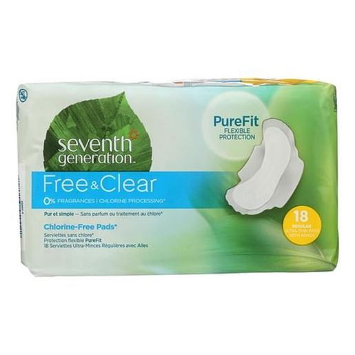 Picture of Seventh Generation - Free and Clear Pads - Regular - Case of 6 - 18 Count