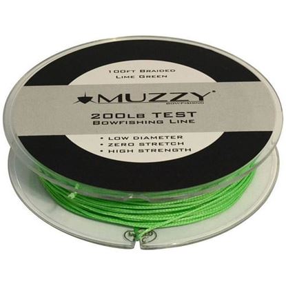 Picture of Muzzy Lime Green 200 Pound Test Braided Bowfishing Line 100 ft spool