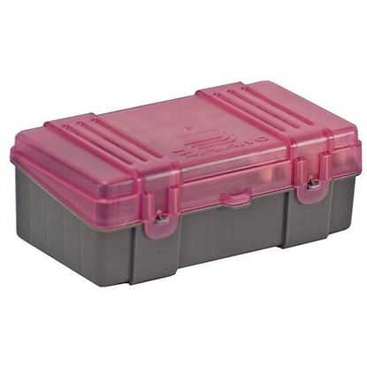 Picture of Plano 50 Count Small Handgun Ammo Case w hinged cover  Holds 9mm/380acp caliber bullets