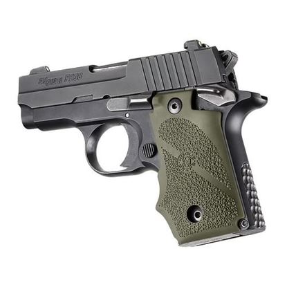 Picture of Hogue SIG Sauer P238 Rubber Grip with Finger Grooves OD Green