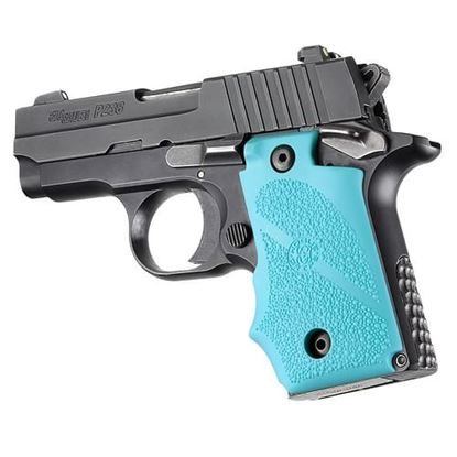 Picture of Hogue SIG Sauer P238 Rubber GripFinger Grooves Aqua