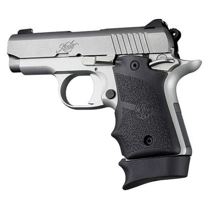 Picture of Hogue Kimber Micro 9 (Ambi Safety): Black Rubber Grip with Finger Grooves