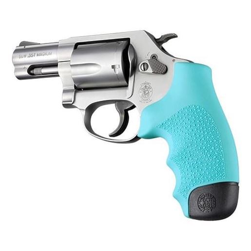 Picture of Hogue S&W J Frame Round Butt Rubber Monogrip Aqua