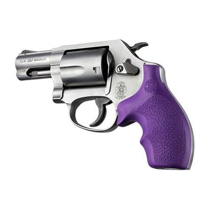 Picture of Hogue S&W J Frame Round Butt Rubber Bantam Style Grip Purple