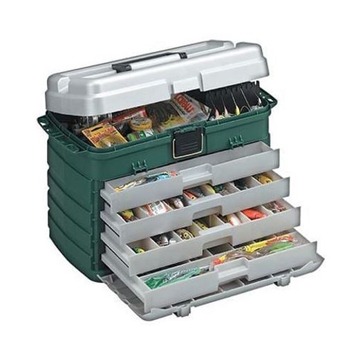 Picture of Plano Four Drawer Green Metallic  Silver Tackle