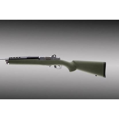 Picture of Hogue Ruger Mini-14/30 Rubber Over-Molded Rifle Stock with Post 180 Serial Numbers OD Green