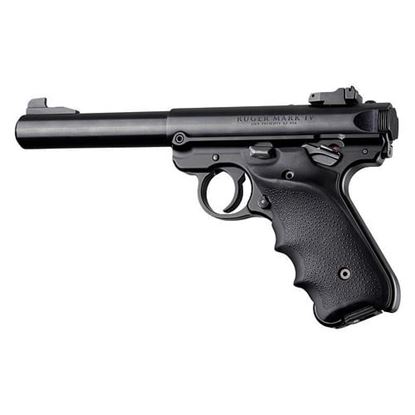Picture of Hogue Ruger MKIV Rubber Grip with Finger Grooves and Right Hand Thumb Rest Black