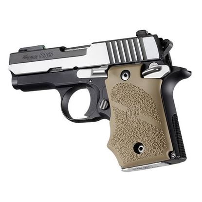 Picture of Hogue SIG Sauer P938 Ambi Safety Rubber GripFinger Grooves Flat Dark Earth