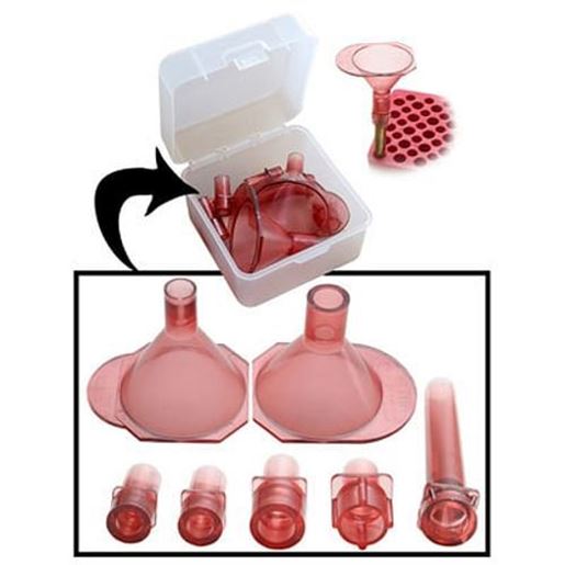 Picture of MTM Universal Powder Funnel Kit 17 to 500 S&W Clear Red