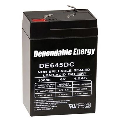 Picture of American Hunter DE645DC / 6V 4.5 AMP HR RECHARGEABLE BATTERY / TAB TOP  BULK