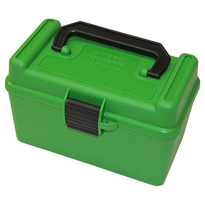 Picture of MTM Deluxe Ammo Box 50 Round Handle 7mm Rem Mag 300 Win Mag Green