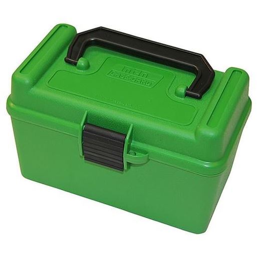 Picture of MTM Deluxe Ammo Box 50 Round Handle 7mm Rem Mag 300 Win Mag Green