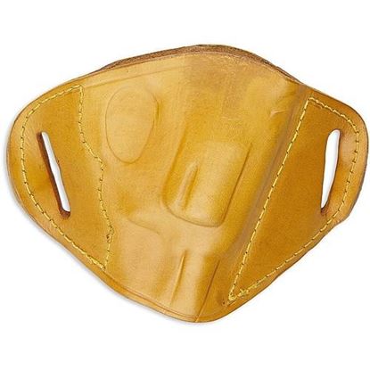 Picture of Bulldog Small  right hand tan molded leather belt slide holster small revolvers