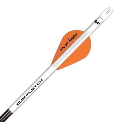 Picture of Nap Quikfletch 2" Twister Fletch - White/Orange/Orange (6 pack)