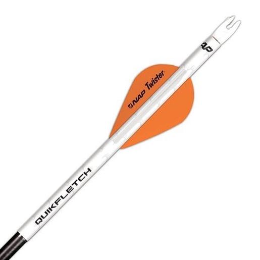 Picture of Nap Quikfletch 2" Twister Fletch - White/Orange/Orange (6 pack)