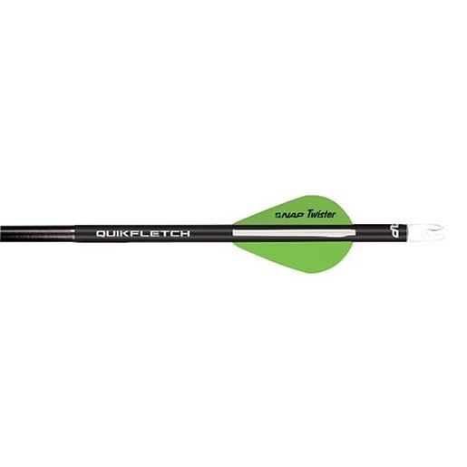 Picture of Nap Quikfletch Twister 2Â´Â´ Fletch with BLack Tube White/Green/Green (6 pack)