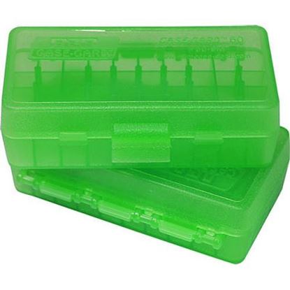 Picture of MTM Ammo Box 50 Round Flip-Top 41 44 45 LC Clear Green