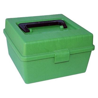 Picture of MTM Deluxe Ammo Box 100 Round Handle WSM WSSM Ultra Mag Green