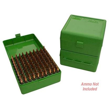 Picture of MTM Ammo Box 100 Round Flip-Top 22-250 243 308 Win 220 Swift Green