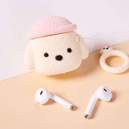 Picture of style: Teddy, Set meal: White headphones highend vers - High-quality Sports Wireless Headphones Ladies Compact Cartoon