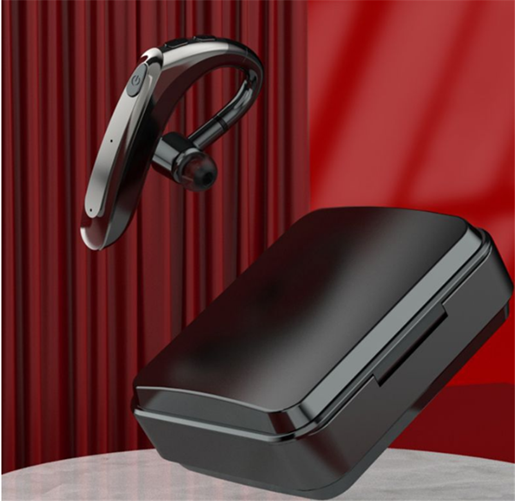 Picture of Color: Black, style: Standard Edition - AI Smart Voice Business Ear-mounted Bluetooth Headset