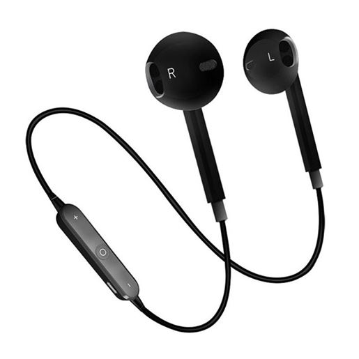 Picture of Color: Black, style: Bare metal - Bluetooth Headset S6 Sports Neck Hanger