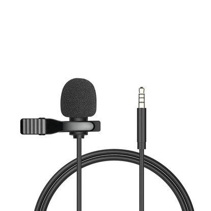 Picture of Color: A generation of apples - Metal Lavalier One-point Two-amplifier Microphone Mini Live Recording Collar Clip Earphone Microphone