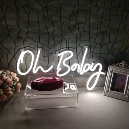 Picture of Color: 1style - Happy Birthday Oh Baby Neon Lights Led Flex Neon Sign