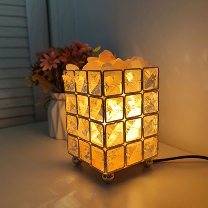 Picture of Color: 1style, power: Ordinary - Crystal Rose Salt Table Lamp Himalayan Salt Lamp Ionic Rock