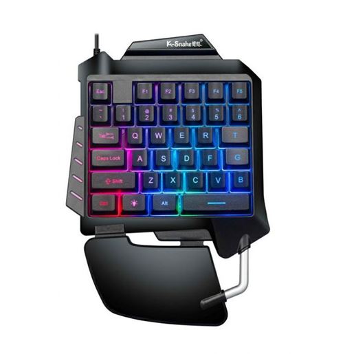 Picture of Color: 1style, power: USB - Mobile Game Throne One-Handed Keyboard Set Colorful