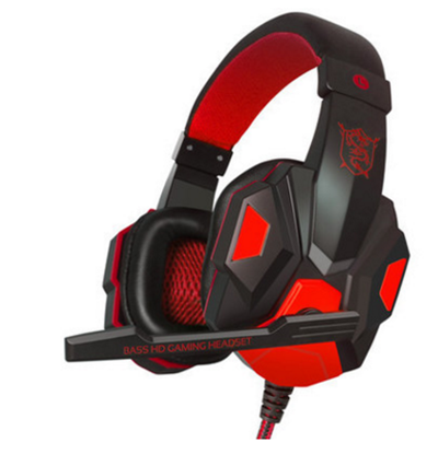 Picture of Color: Red - Pu mind pc780 black blue head game Gaming Headset computer YY voice with Mike black blue light headphones