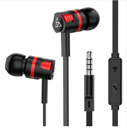 Picture of PTM T2 Headphones In-ear universal line control with wheat earphones Noodle line mobile phone headset